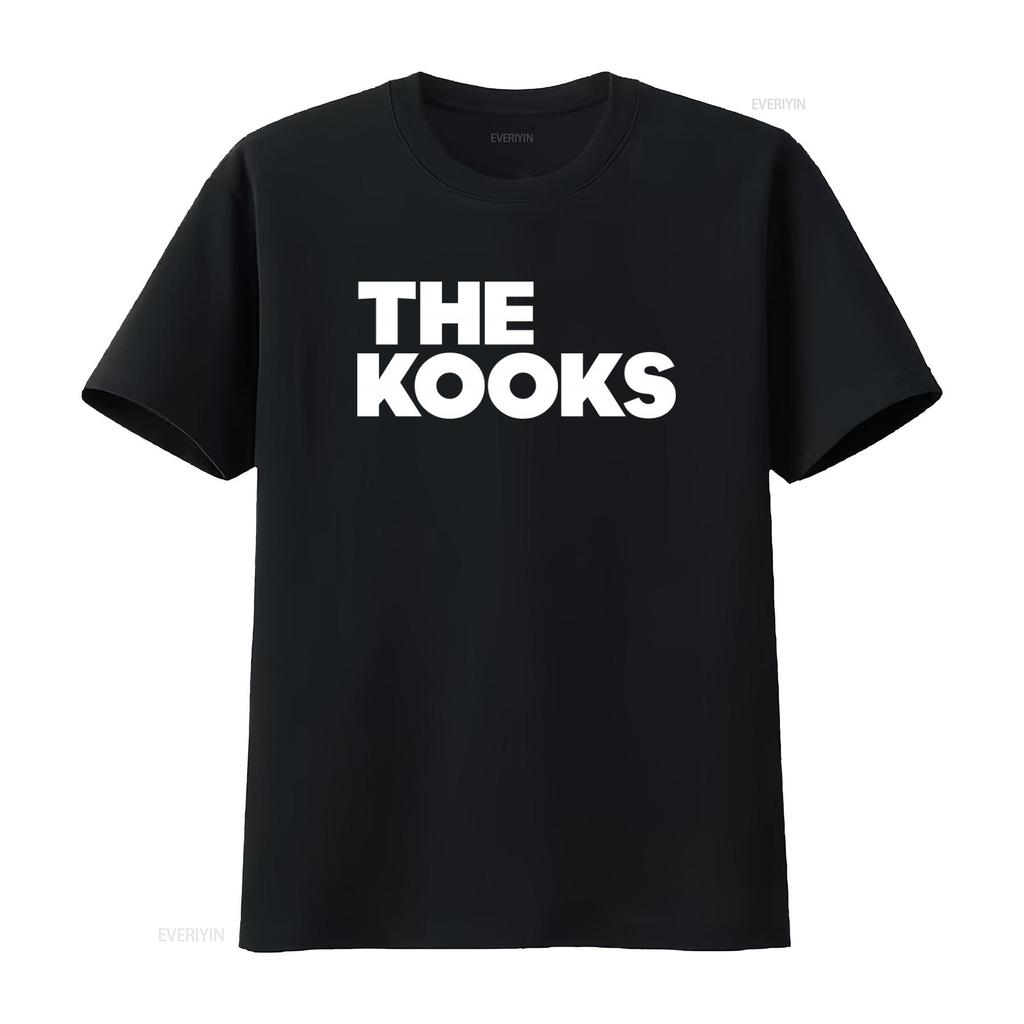 The Kooks Print T Shirt for Fashion Streetwear vintage Washed fashion Versatile Stretched graphic designer clothes Soft