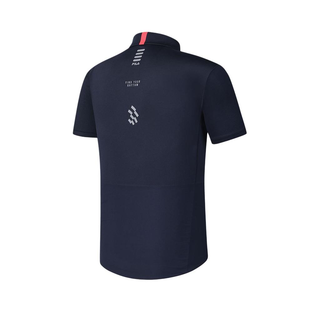 FILA Professional Sports Quick-Dry Pullover Short Sleeve Polo Shirt Men Polo Shirts Deep-Blue A11M528104F-NV