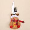 Reusable Christmas Tableware Holder Bag Santa Snowman Elk Christmas Fork Pocket  Xmas
