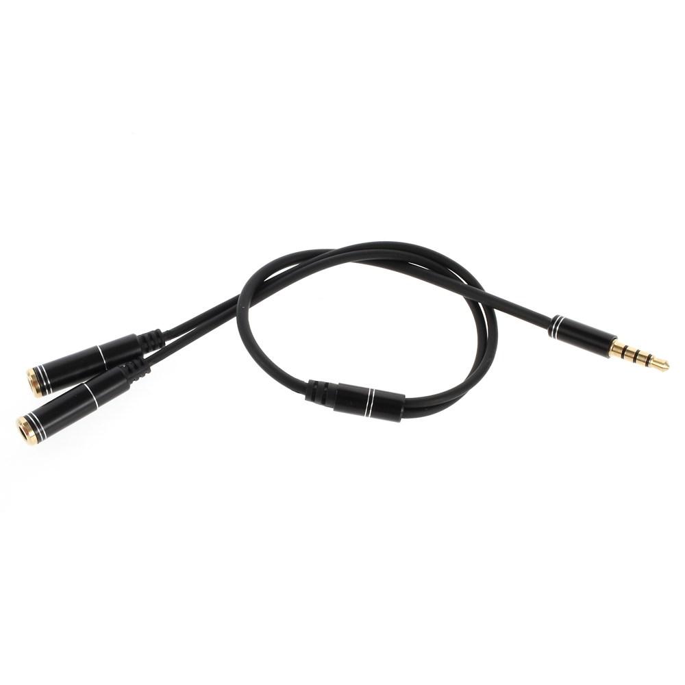 3.5mm Male To 2 Female Audio Extension Cord Earphone Audio Splitter Cable,Length: 30cm