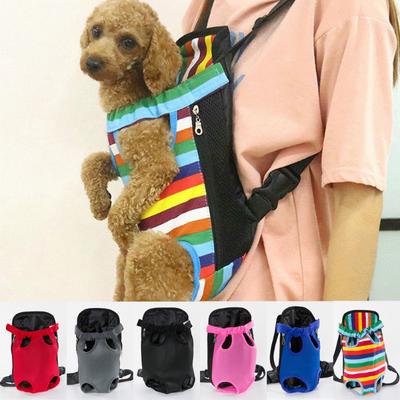 Outing Portable Canvas Backpack Pet Chest Backpack Breathable Portable Pet Bag