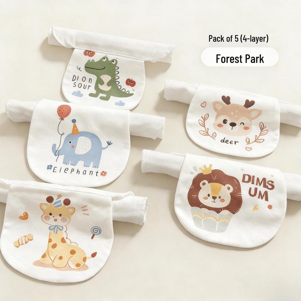 6-Layer Pure Cotton Sweat-Absorbent Towel for Children - Summer Kindergarten Gauze Anti-Sweat Back Pad