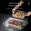 Rectangular Clear Food Display Tray with Lid