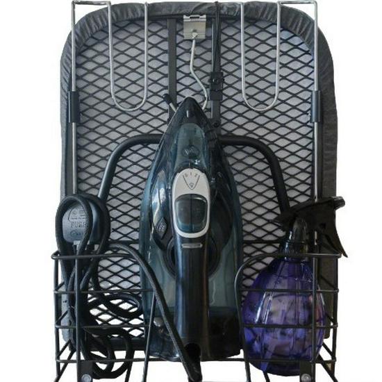 Enhanced Non-Slip Folding Ironing Board with Storage Basket