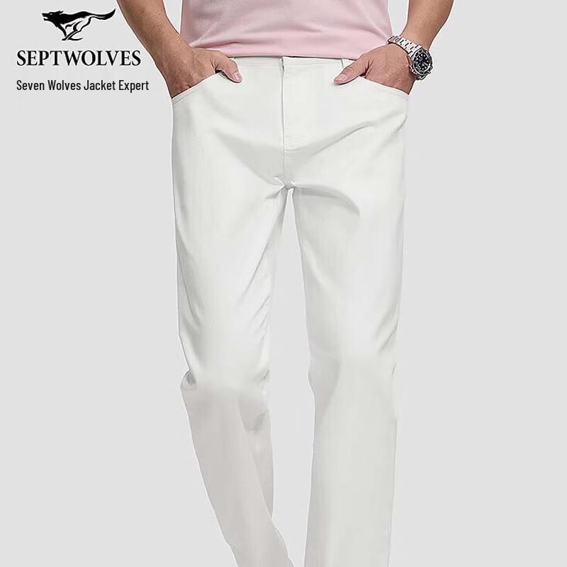 SEPTWOLVES Men s Comfort Stretch Straight Solid Jeans 32A
