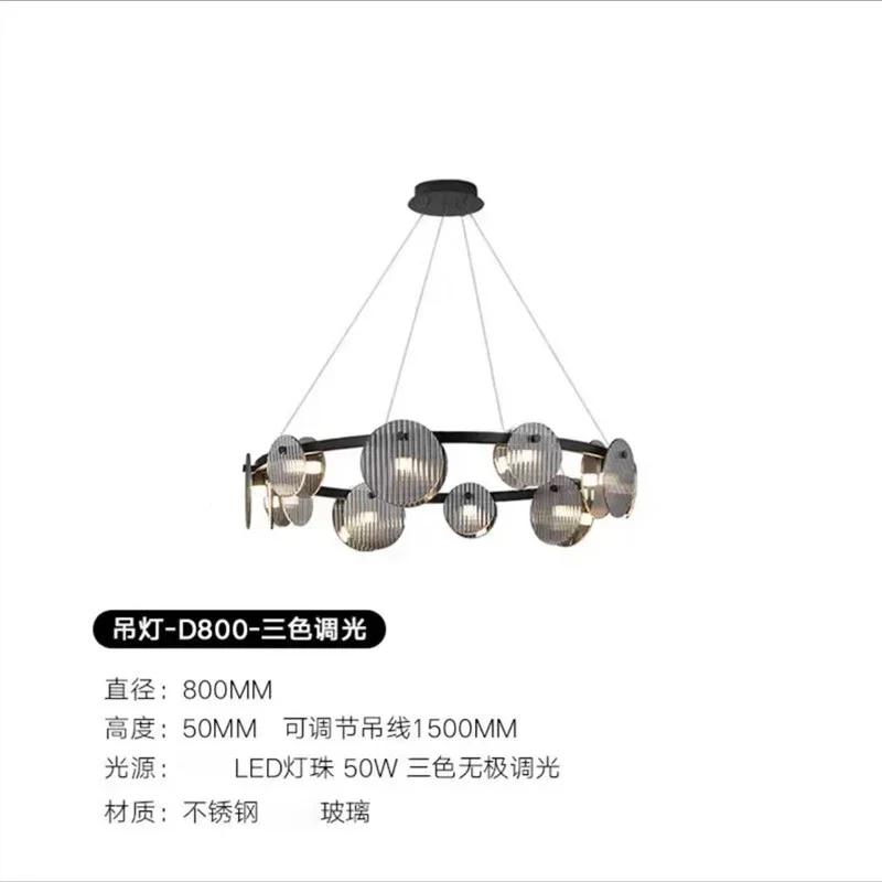 Modern LED Pendant Lights Home Decor Glass Chandelier Minimalist Hanglamp Kitchen Bedroom Hotel Living Room Nordic Pendant Lamp