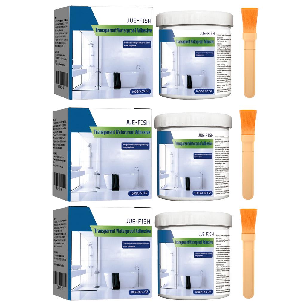 Transparent Waterproof Sealant Bathroom Balcony Roof Leak Repair Tiles Flexible Coating Crack Easy Apply All Weather Protection