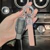 Key Ring Double-sided Rhinestone Compressible Spring Exquisite Portable Multipurpose Decorate Zinc Alloy Spring Keyring Key Chain Buckle Car Accessory