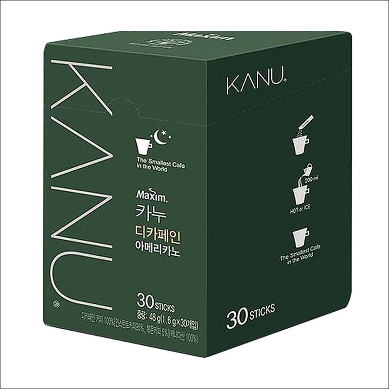 KANU Decaf Americano Coffee Mix, 1.6g x 30ea / 1 BOX