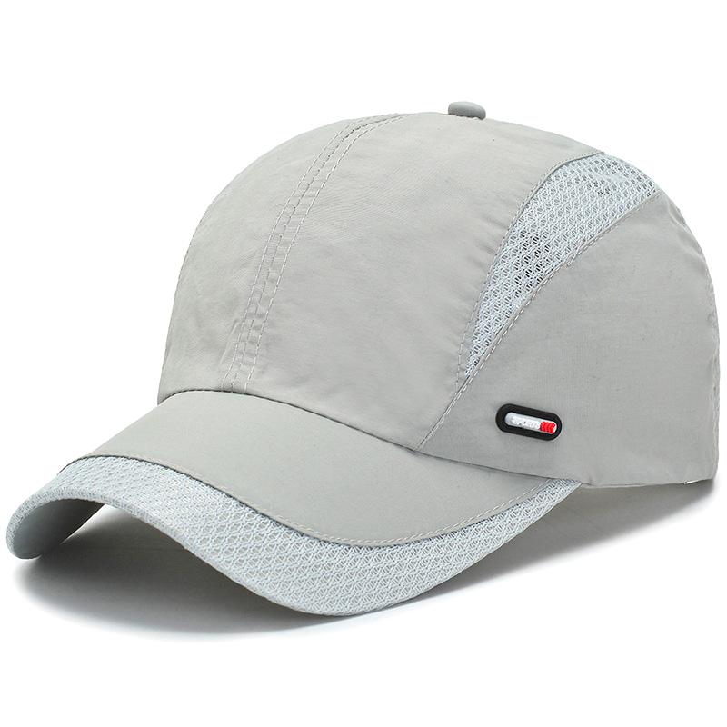 

Мужская весенне-летняя сетчатая быстросохнущая моющаяся бейсболка с большим козырьком, водонепроницаемая, дышащая, для занятий спортом на открытом воздухе, идеальный выбор для подарков Adjustable светло-серый