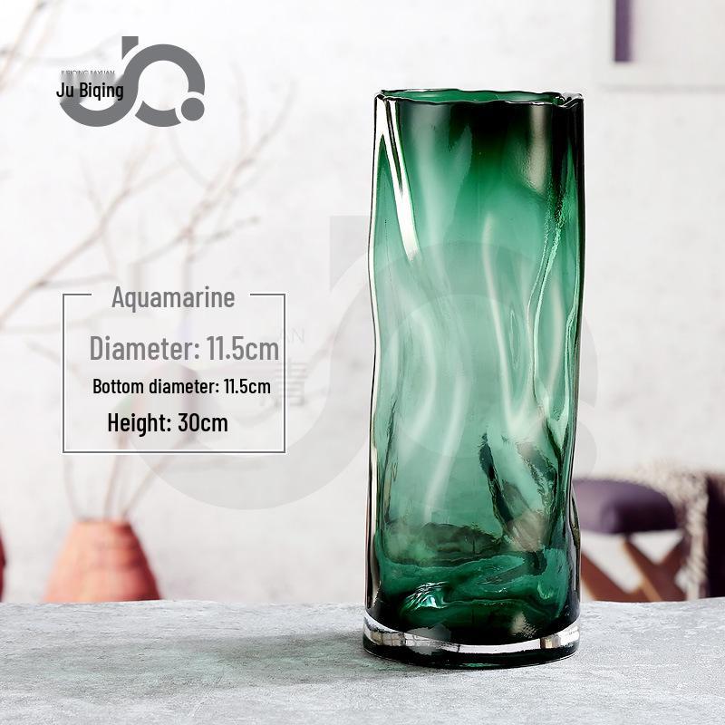 Nordic Clear Glass Vase for Lucky Bamboo - Stylish Living Room Decor & Floral Arrangements