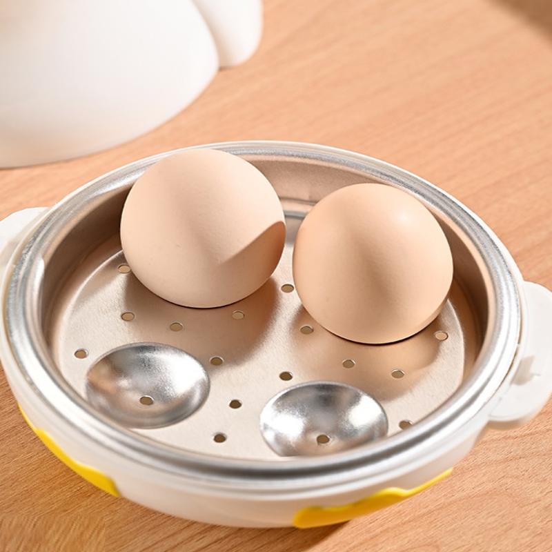 1/4 Eggs Cartoon Duck Shape Microwave Egg Steamer Boiler Cooker Easy Quick Hard Or Soft Boiled Kitchen Cooking Tools Accessories