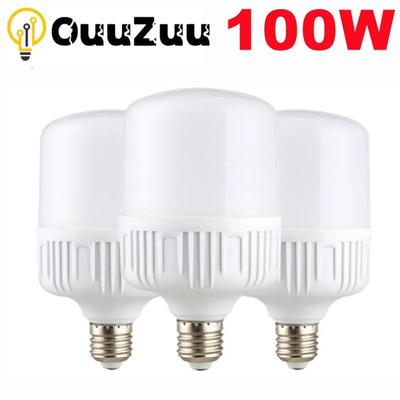 100W E27 LED skrutkovacie svetlo do úst vysoký jas biele svetlo 220V 6000K ochrana očí nebliká Žiarovka s vysokým rozptylom tepla
