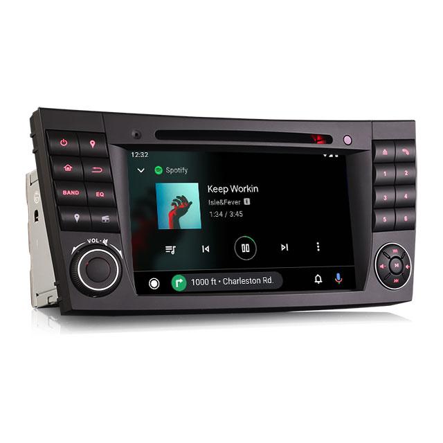 EU Erisin ES8580E 7" IPS Android 13.0 DSP CarPlay Auto Car for DVD Player GPS Compatible Benz E-Class W211 G Class Split Screen