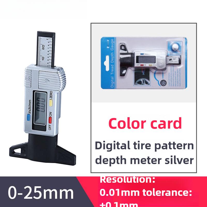 Display Depth Ruler Tread Gauge Tire Pattern 0-25mm Caliper Electronic Measurement Detector
