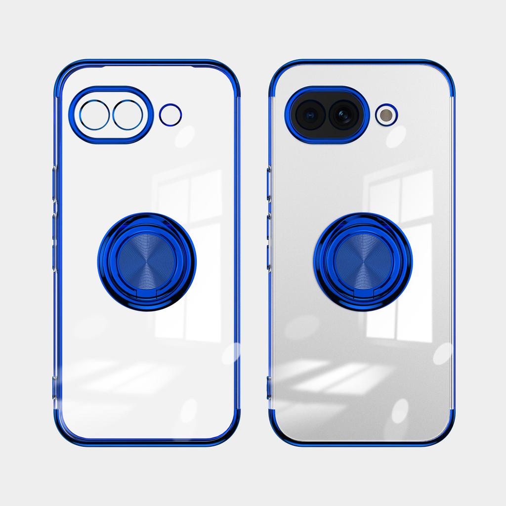 Electroplated Transparent Magnetic Ring Stand Case for For Google Pixel 7 8 9 10 Pro XL 10A 9A 8A 7A 6A Shockproof Holder Cover