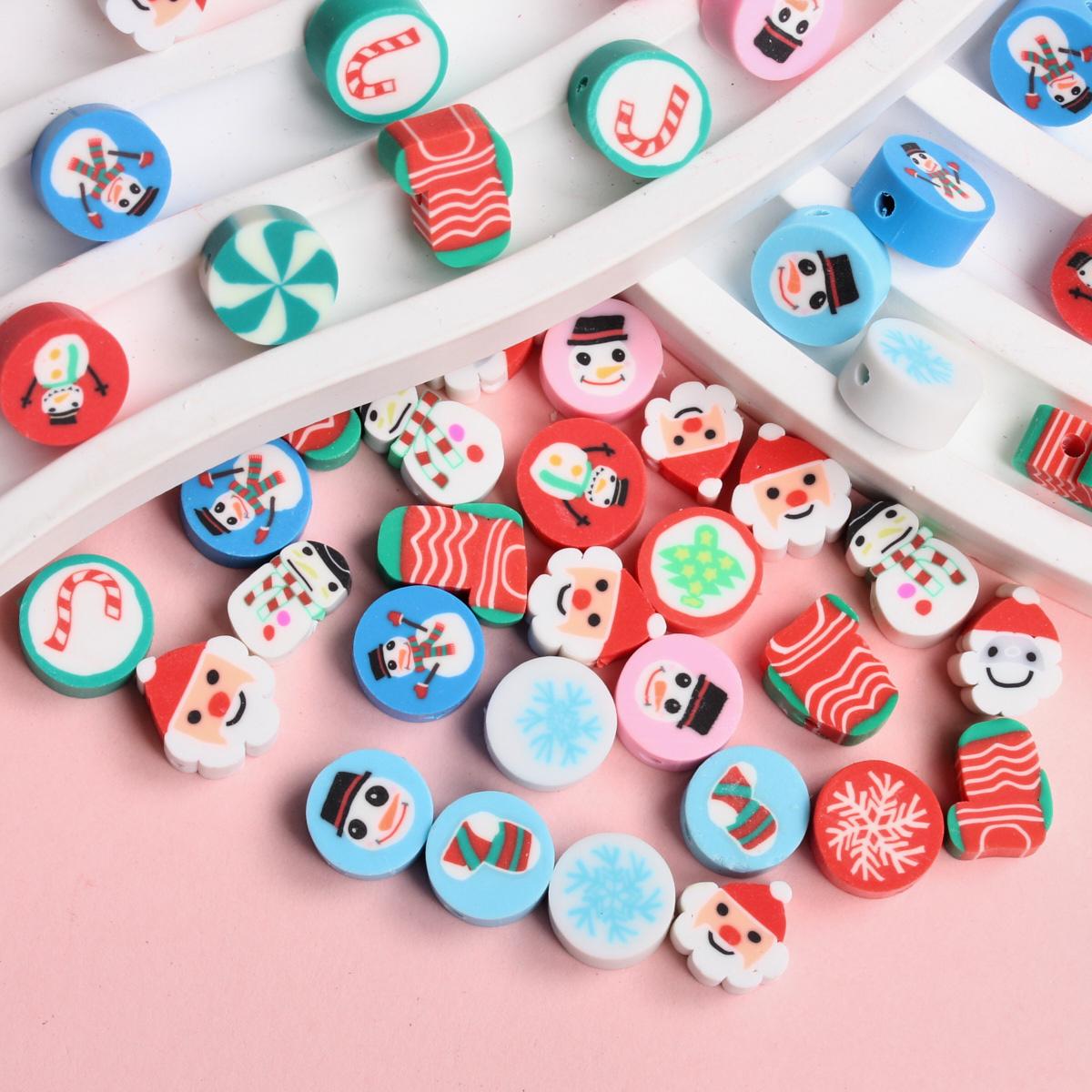 

100 шт., рождественские облака, бисер, мультяшная форма, аксессуары ручной работы, свободные бусины, браслет «сделай сам», мягкие керамические бусины для изготовления ювелирных изделий, бусины