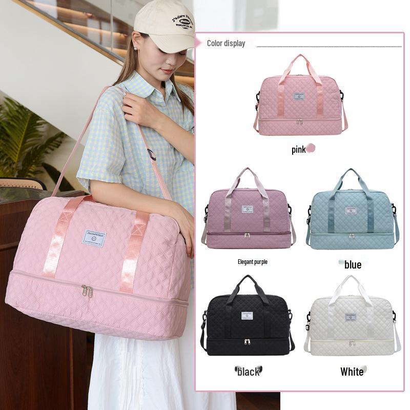 Women's Short Trip Travel Duffel Bag - Large Capacity, Wet/Dry Separation, Lightweight for Luggage or Yoga