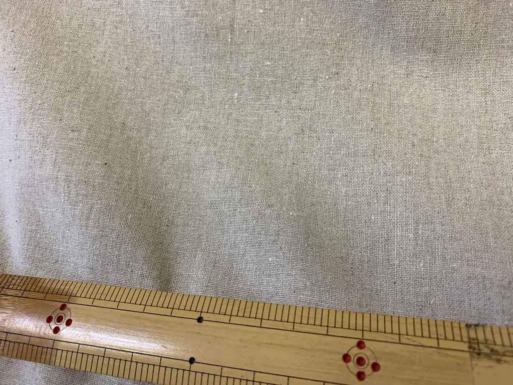 Nunojin Club Plain 108cm Soft B with Neps Cotton-Linen Canvas, Wide, 55% Linen, 45% Cotton, Off-White (10m)