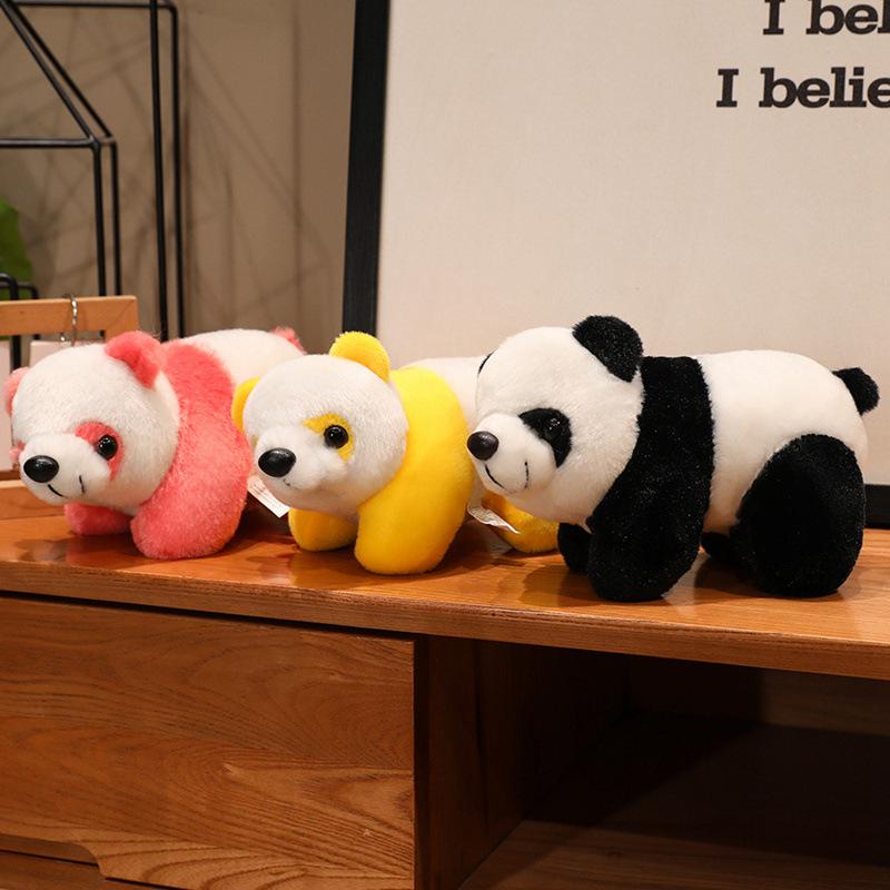 Cute cute black and white panda doll plush toy party red panda doll children's rag doll birthday gift
