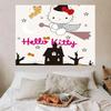 Sanrio Hello Kitty leopard print heartshaped bow print tapestry elegant background party banner fabric cute room decoration