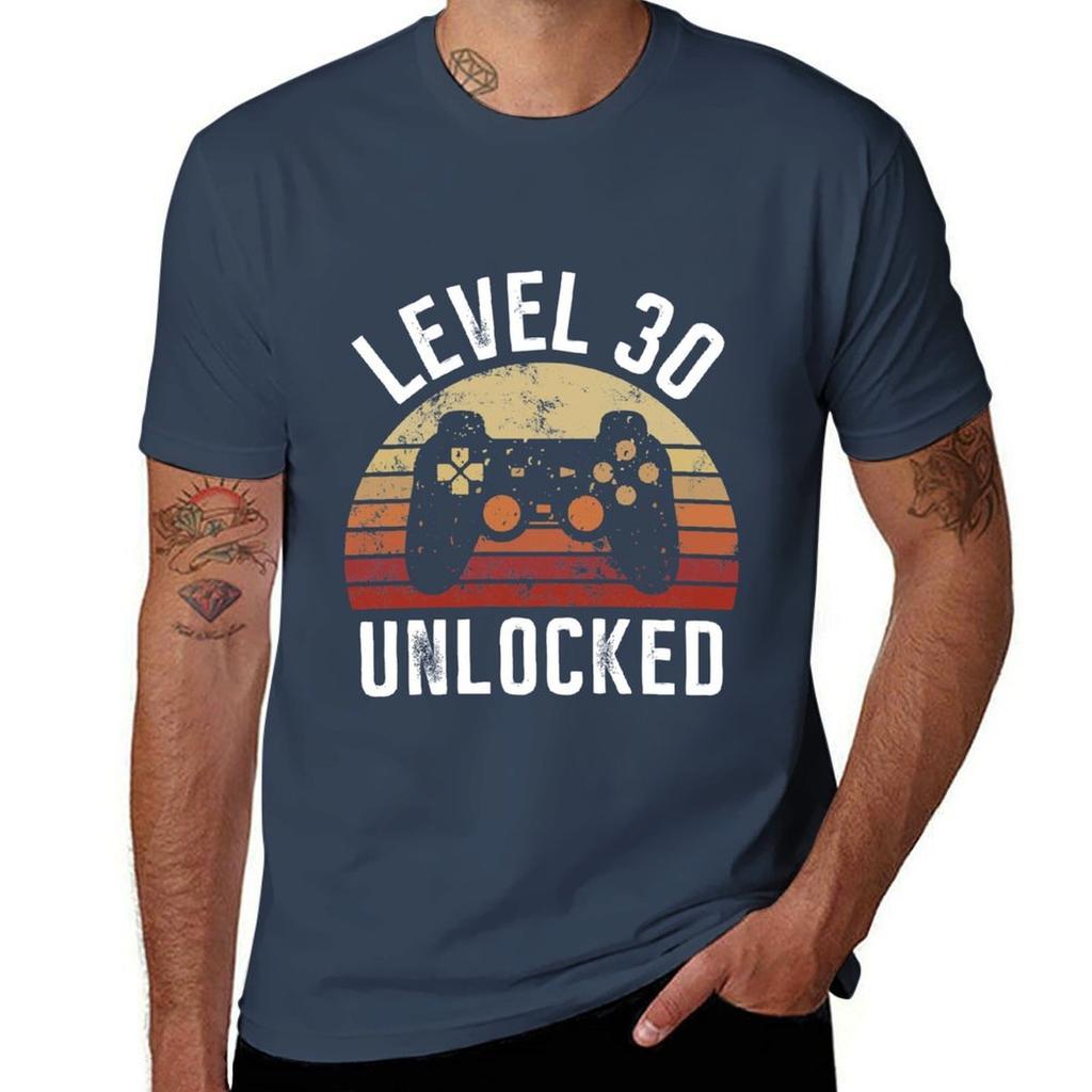 Level 30 Unlocked Shirt Video Gamer 30th Birthday Gifts Tee TShirt Fashion Graphic Tee for Unisex