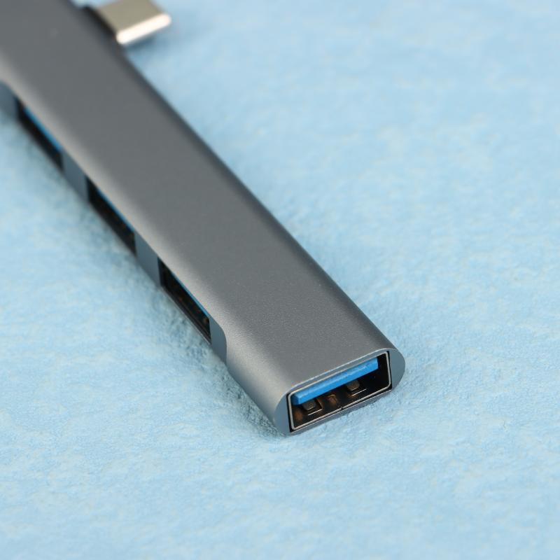 1 Stück PC-Zubehör 4-Port-USB-3.0-Hub High-Speed-Typ-C-Splitter 5 Gbit/s Multiport-Hub 4 USB 3.0 2.0-Anschlüsse