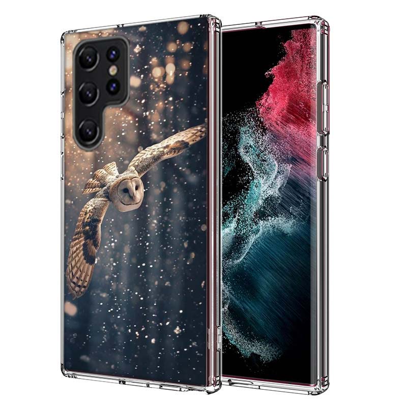 Owl in Winter Capa Phone Case For Samsung S26 Ultra S25 Edge Galaxy S23 S21 S20 S24 FE S22 S10 Plus Cover Clear TPU Shell Coque