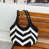 Women's Roomy Woven Net Backpack, Perfect for Summer Vacations, Casual Knitted Hollow-out Shoulder Bag KTB