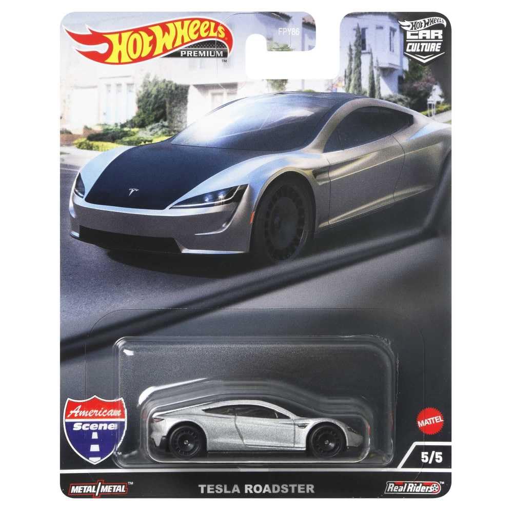 

Hot Wheels Car Culture Американская сцена Tesla Roadster лет и HCK02 [3 вверх] серебряный