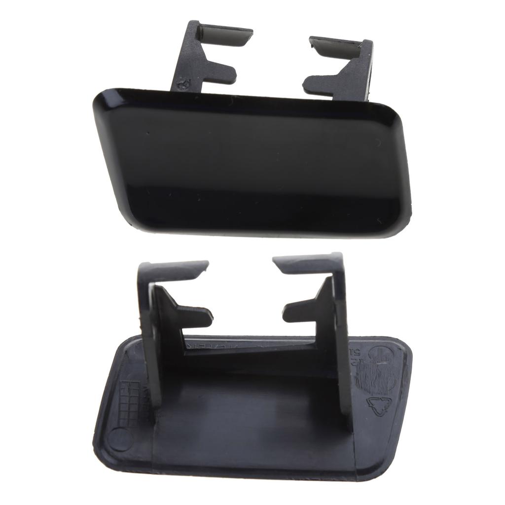 1 Pair Headlight Washer Nozzle Cover Caps Replacement for X3 E83 61673416176 61673416175 Car Repairing Accessories Black