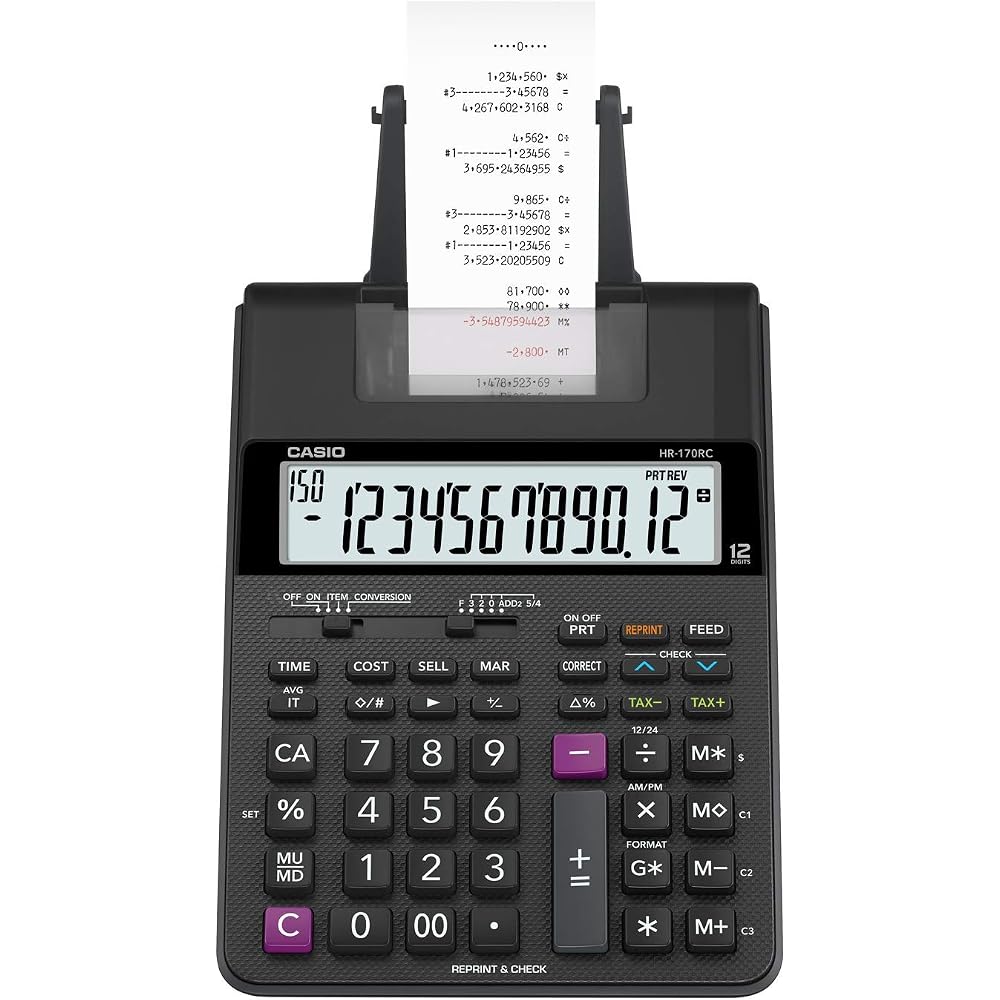 Casio HR-170RC Plus Mini-Desktop Printing Calculator