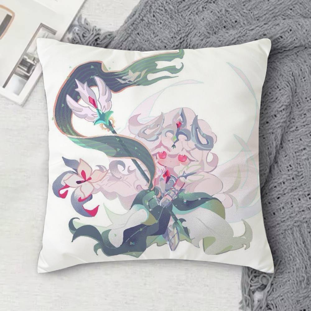 white lily cookie Doublesided Printed Square Decorative Cushion Cover for Sofa Living Room Home Decor