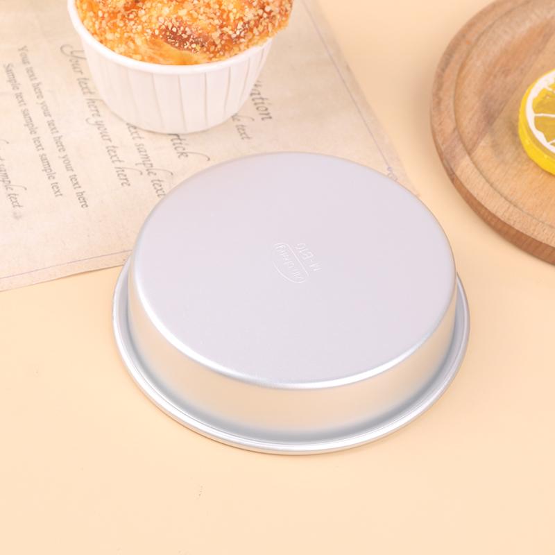 1Pc 4 Inch Aluminum Alloy Round Cake Plate Diy Food Oven Big Cake Bread Mold
