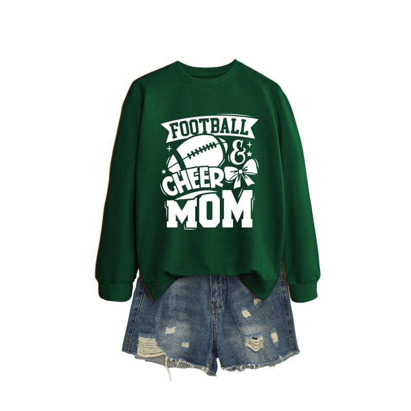 Football Cheer Mom Plus Size Loose Comfortable Hoodie