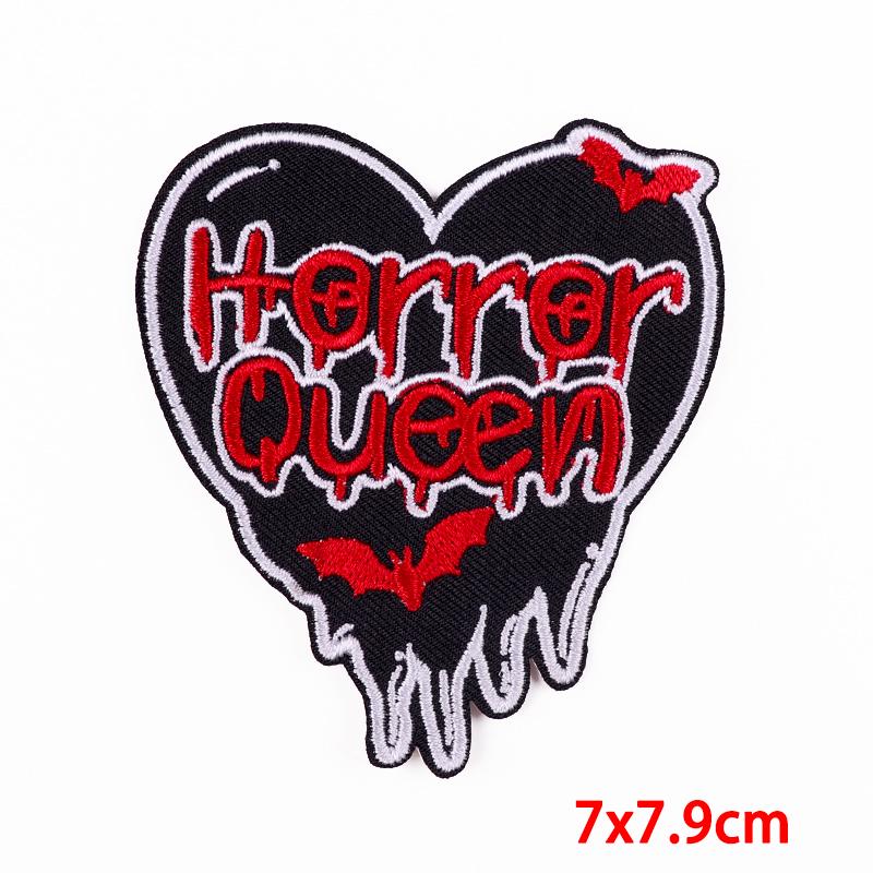 Punk /Horror Movies Embroidered Patches Iron On Patches For Clothing Dinosaur Patch Jackets Jeans Sew Embroidery Stickers Diy 