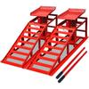 Vidaxl Car Repair Ramp, 2 Ramps, Red, Steel