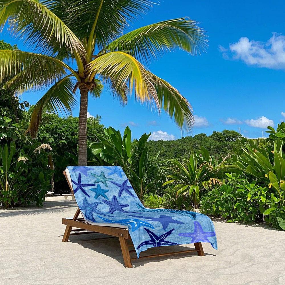 Blue Watercolor Starfish Quick Drying Bath Towel Microfiber beach towel light weight swimming camping yoga beach out