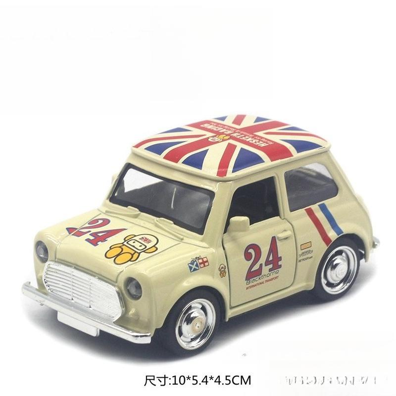 1:36 Alloy Mini Q Version Model Painting, Pull Back Door Alloy Car Model Cake Ornament, Cross-border Hot Sale