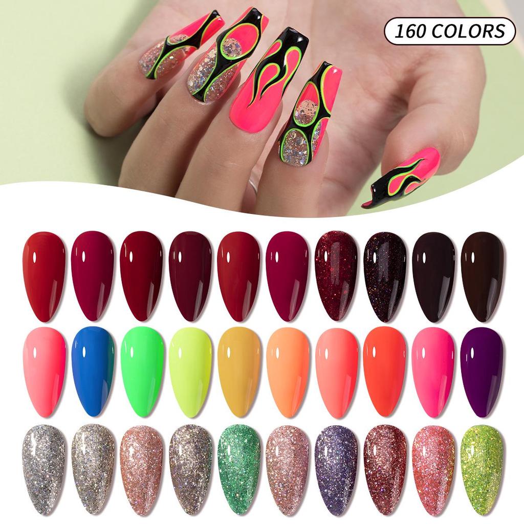 160-Color Long-Lasting UV Gel Nail Polish for Manicures