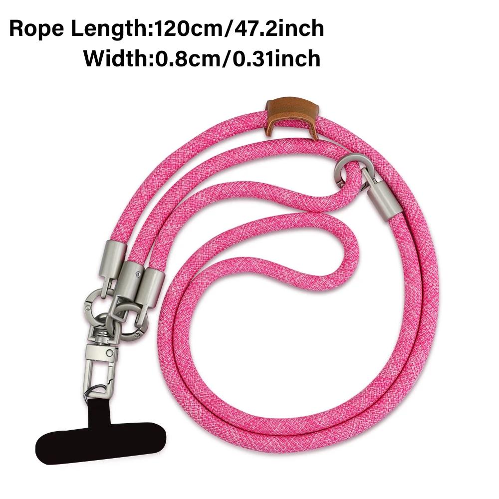Adjustable Long Mobile Phone Lanyard with Card for iPhone Outdoor Travel Daily Use-Crossbody Neckwear Anti-lost Cellphone Strap