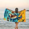 Tralalalero Dancing Shark Beach Towel 2D Single Print Colorful Home Accessory Playful Summer-Themed Durable Beach Pool Use Towel