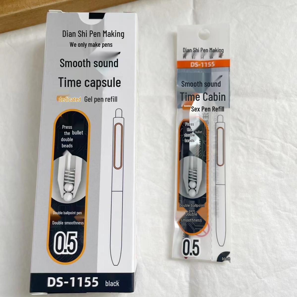 

DianShi 0152 Gradient Aurora Time-Space Pod Black Quick-Dry Double Ballpoint Pen 0.5mm