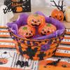 Glitter Stress Toy 1/2/3Pcs Halloween Pumpkin Head Ball, Anxiety Relief Spooky Toy, Stretchy Orange Sensory Healing Ball