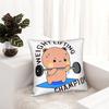 Bubu Weightlifting Bear Cute Pillowcase Printed Polyester Cushion Cover Decor Dudu Pillow Case Cover Home Square 40X40Cm