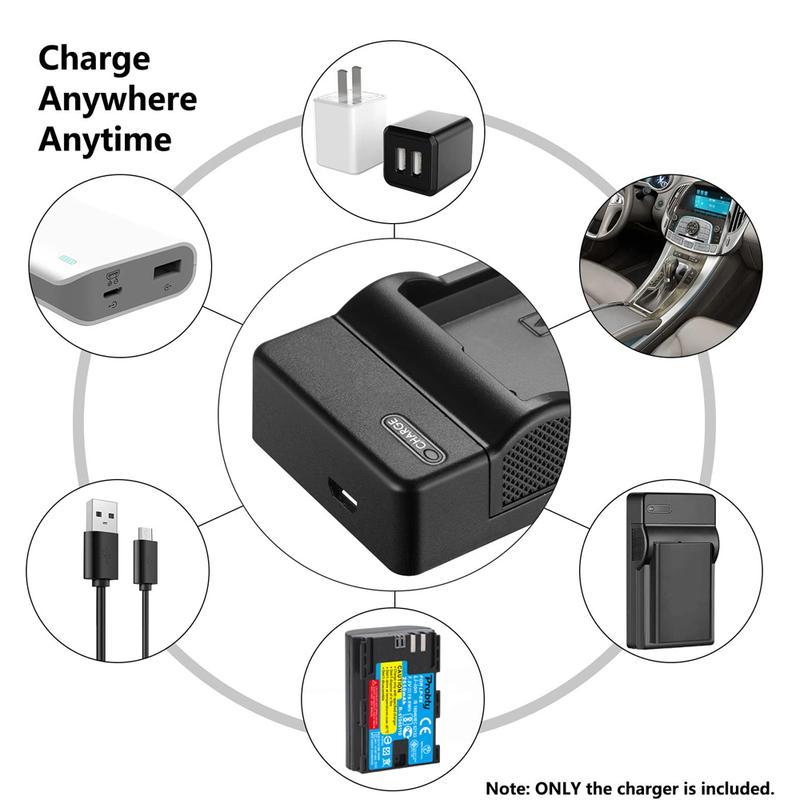 Battery Charger for Canon LP-E5 LP-E6 LP-E8 LP-E17 BP-511A BP-508 BP-512 BP-522