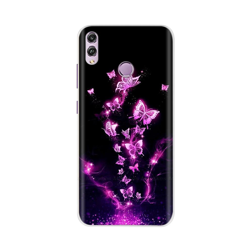 Für Honor 8X Hülle Mode Klare Bunte Weiche Handy-Rückabdeckung Für Huawei Honor 8X Silikon Funda Stoßfänger Schalen für Honor 8X