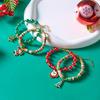 2Pcs Christmas Tree Colorful Snowflake Snowman Bell Charms Beads Bracelet for Women Crystal Bracelets Party Jewelry Gifts