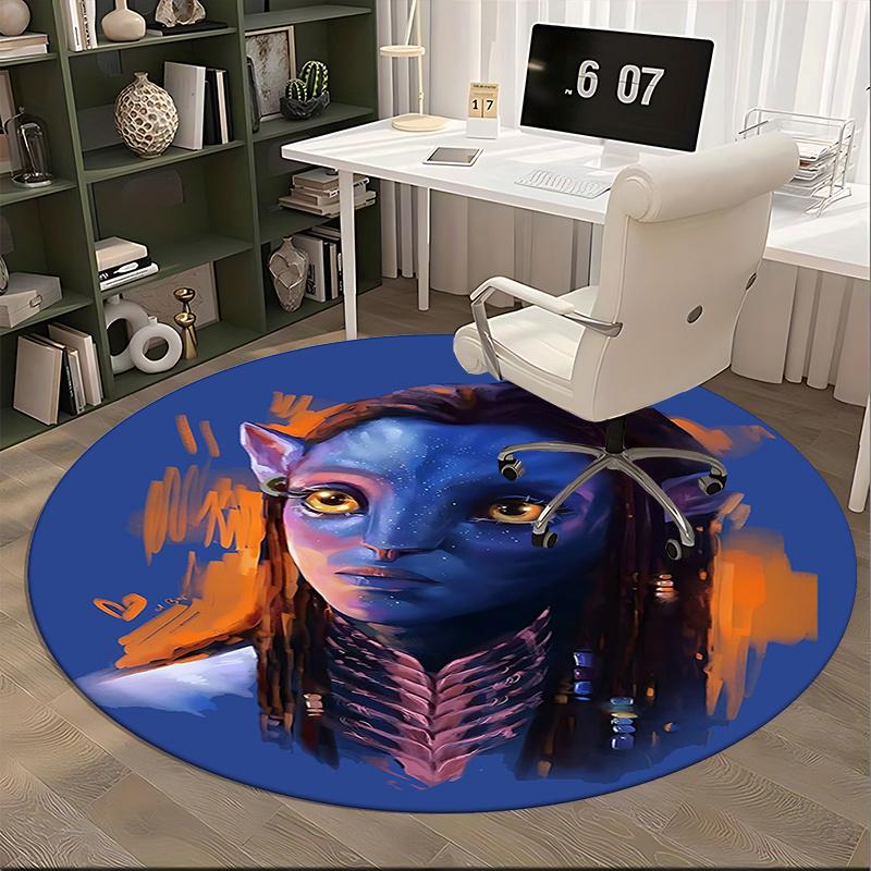 Avatar Inspired Chair Mat Round Carpet for Home Decor, Office Use, and Gifts Suitable for Bedrooms, Living Roomss0192b