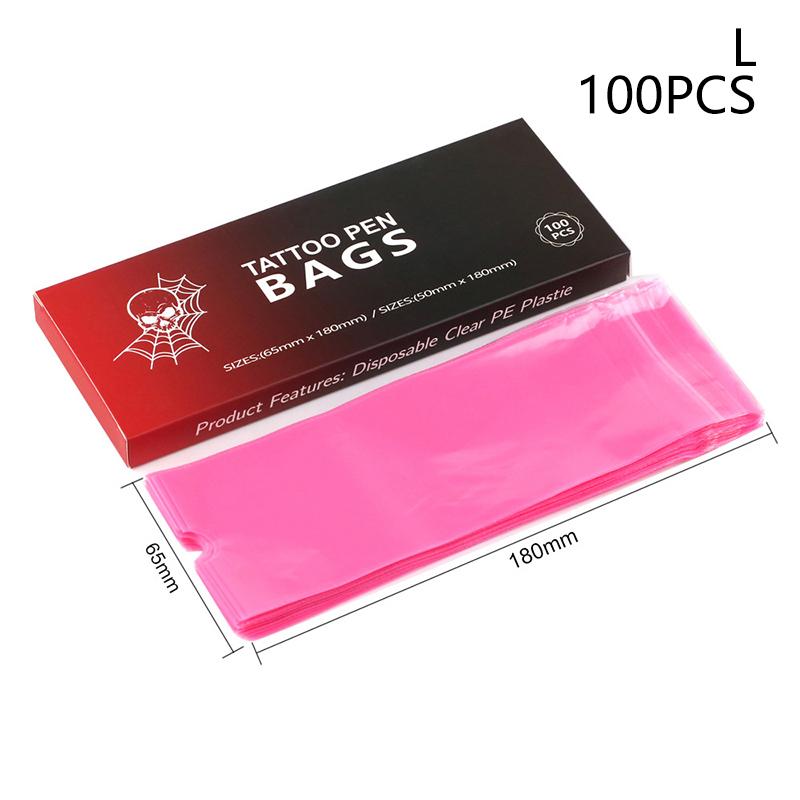 100 buc tatuaj dimensiune mare pungi stilou tatuaj stilou mașină manșon huse negru albastru autoadezive mâneci accesorii tatuaj